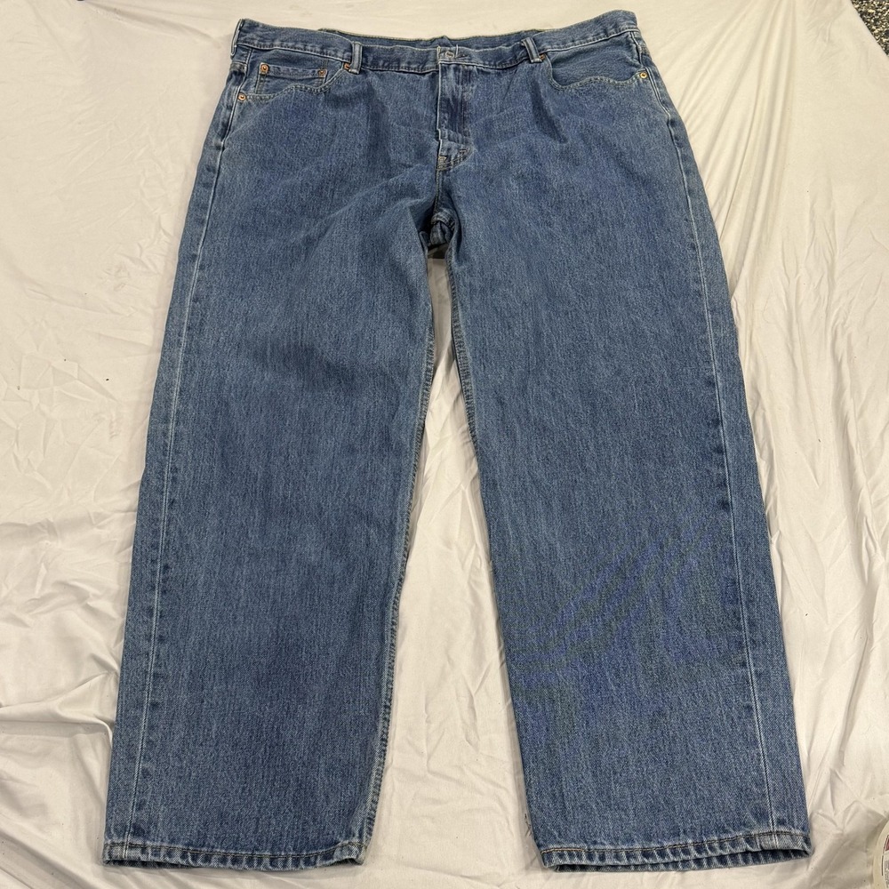 Levi's 550 Jeans Mens 46x32 Blue Relaxed Fit Tapered Leg Medium Wash Denim